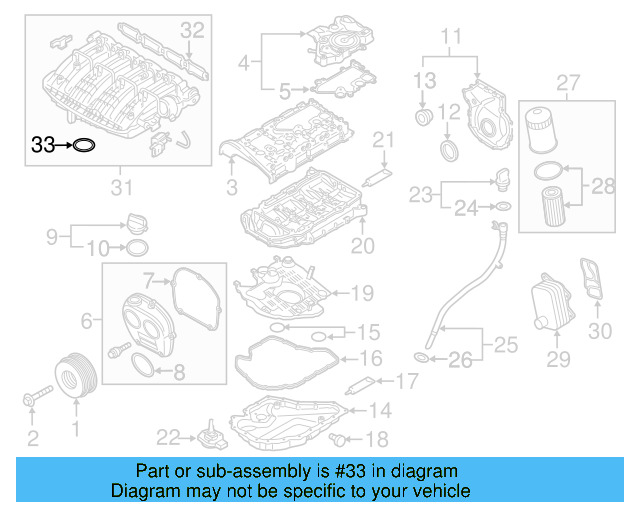 Fuel Injection Throttle Body Mounting Gasket 06K-133-073 - View 4