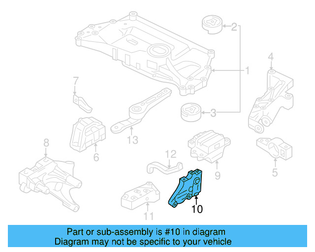 Rear Support Support Bracket 1K0-199-359-E - View 52