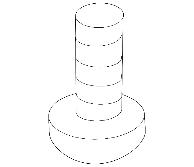 Bumper Cover Bolt N-104-128-04 - View 3