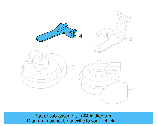 Low Note Horn Bracket 5C0-951-181-C - View 4