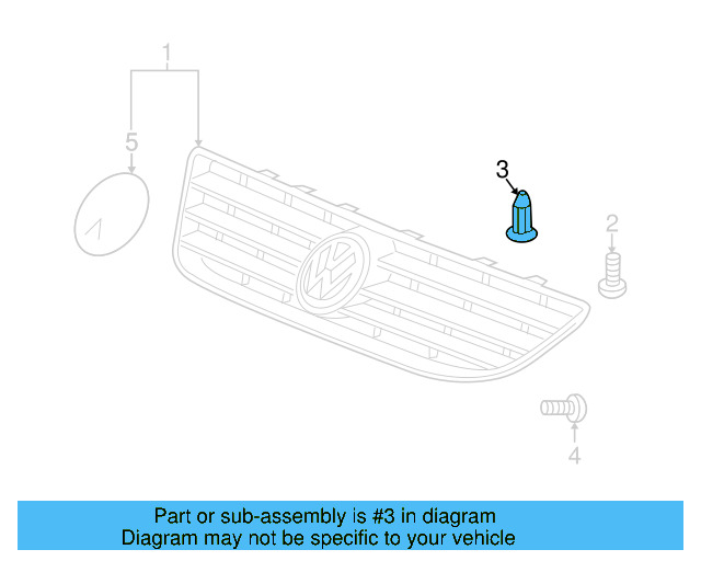 Grille Assembly Grommet N-103-180-01 - View 3