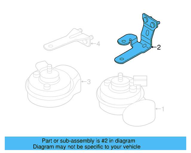 Low Note Horn Bracket 5C0-951-181-C - View 3