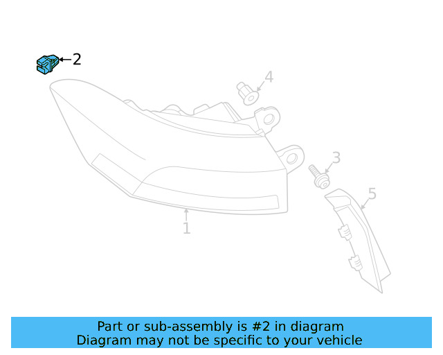 Tail Lamp Assembly Clip 3C8-945-246 - View 24