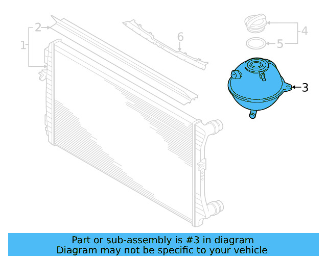Expansion Tank 5Q0-121-407-M - View 7
