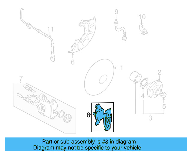 Front Pads 1J0-698-151-K - View 12