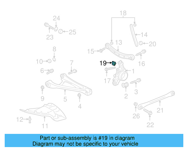 Lower Control Arm Lock Nut WHT-001-938