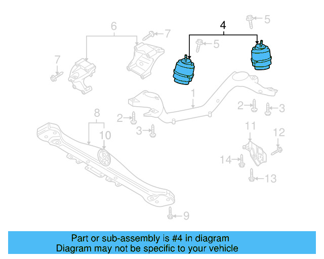 Motor Mount 7L6-199-131 - View 3