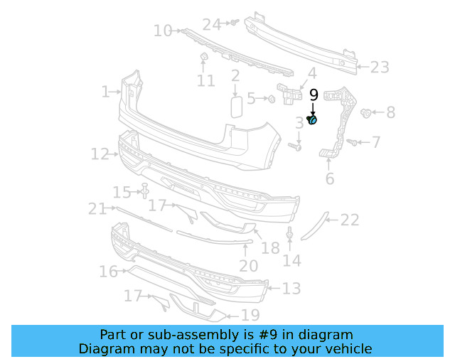 Fender Liner Nut WHT-004-694 - View 89