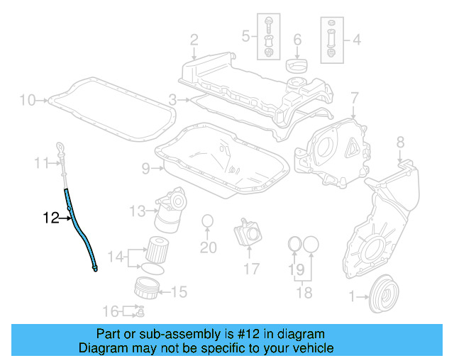 Engine Oil Dipstick Tube 021-115-629-L - View 6