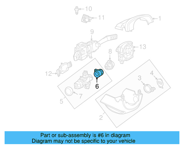 Steering Lock 1K0-905-851-B - View 36