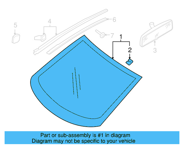 Windshield 1K0-845-011-DG - View 5