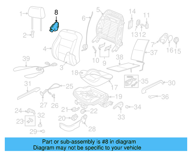 Recline Cover 1C0-881-479-B-U71 - View 5