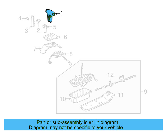 Shift Knob 3D1-713-141-A-2M8 - View 4