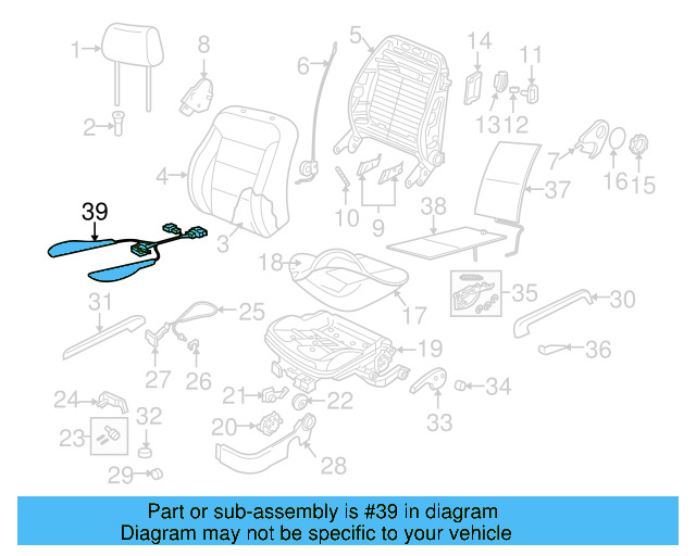 Seat Cushion Heater 1C0-963-556-A - View 5