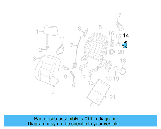 Recline Knob 1J0-881-671-H-3U6 - View 52