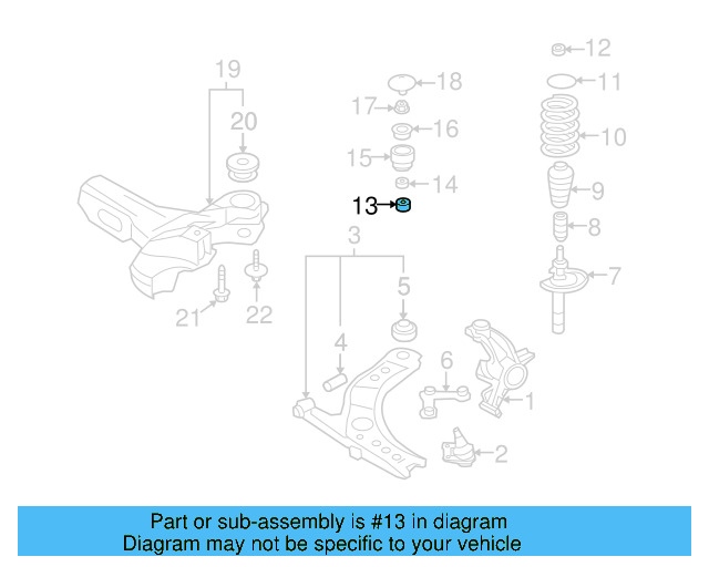 Suspension Strut Bearing 1J0-412-249 - View 14