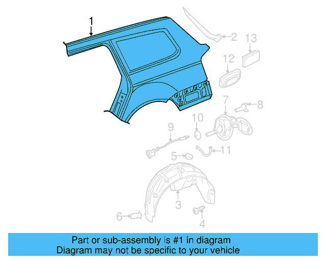 Quarter Panel 3C9-809-843-A - View 2