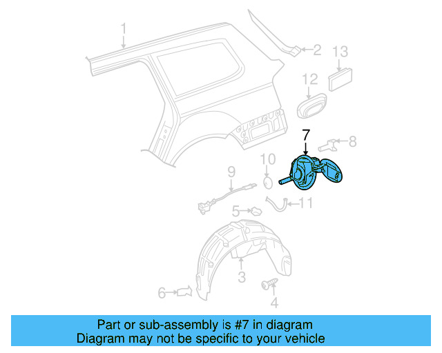 Fuel Door (Unpainted) 3c5809857egru - View 4