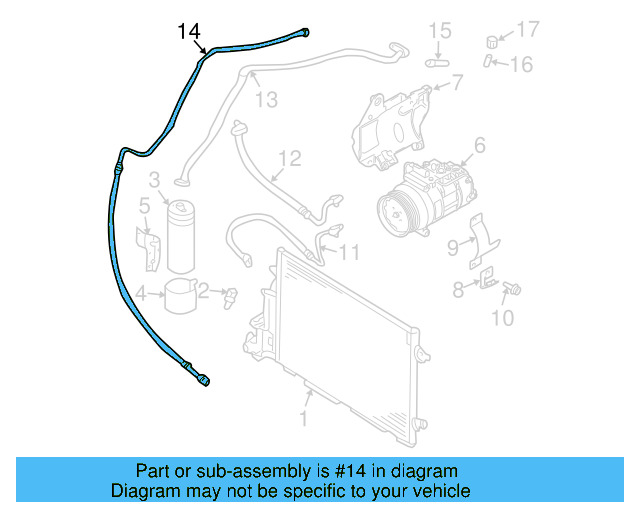 AC Hose 3B7-260-710-F - View 3