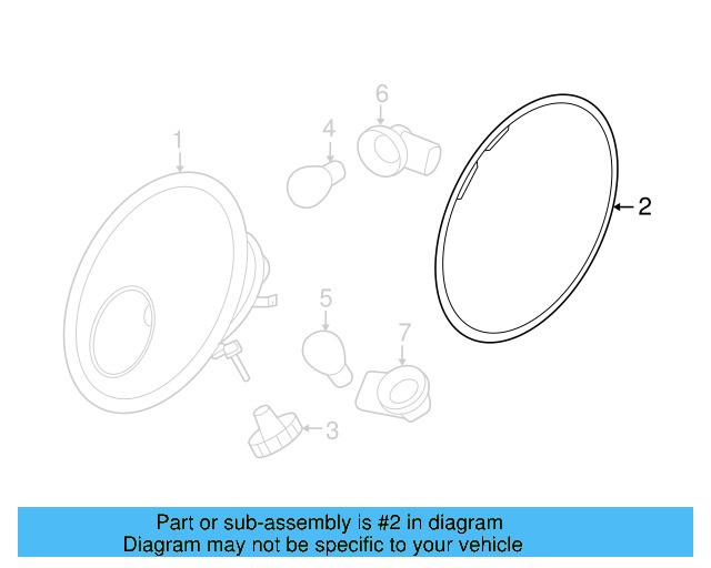 Tail Lamp Assembly Gasket 1C0-945-192-A - View 6