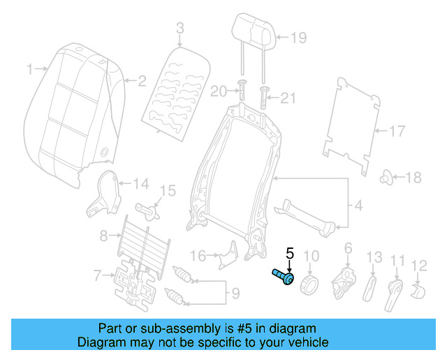 Seat Back Frame Screw WHT-002-796 - View 10