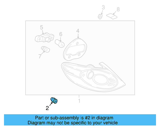 Tail Lamp Assembly Clip 3C8-945-246 - View 17