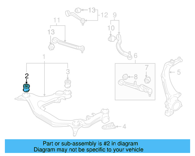 Engine Cradle Front Bushing 8D0-399-415-E - View 14