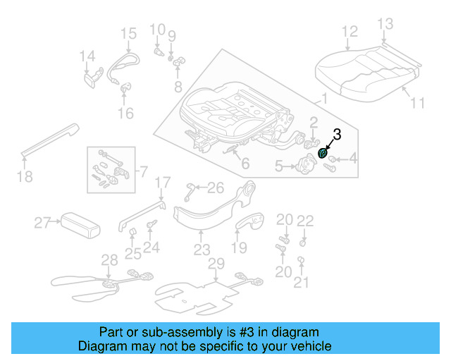 Seat Frame Roller 1J0-882-260-A - View 8