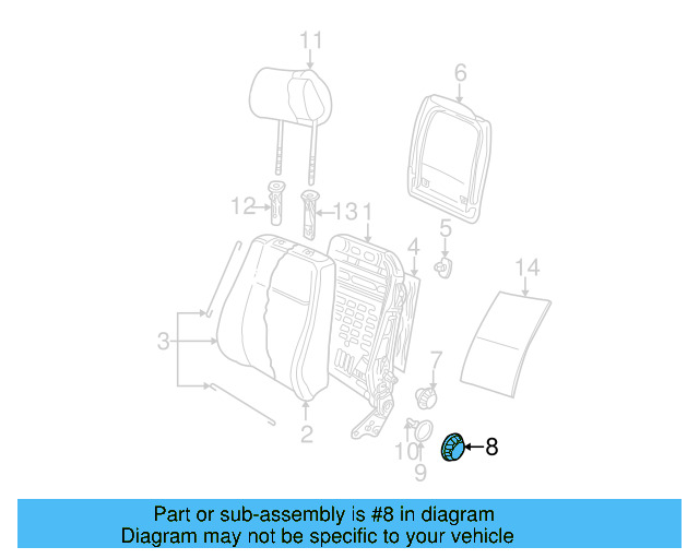 Recline Knob 1J0-881-671-H-3U6
