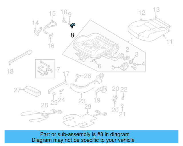 Seat Track Adjust Handle 1J0-881-254-E-B41 - View 34