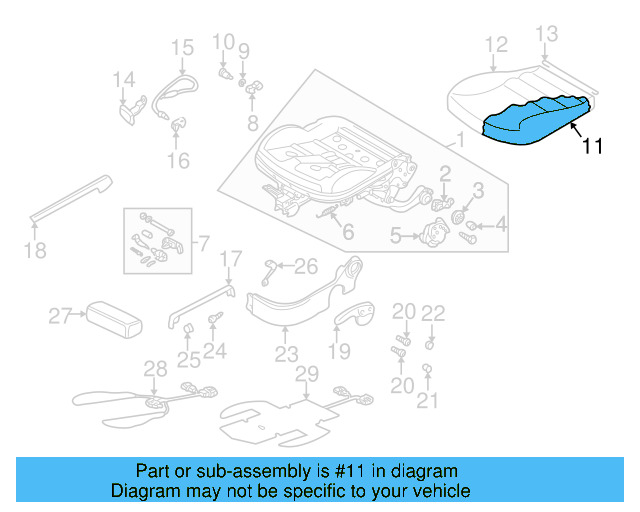 Seat Cushion Pad 3B0-881-375-T