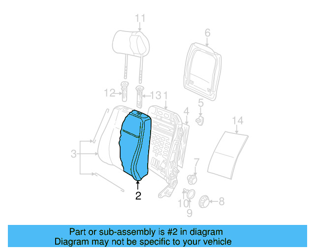 Seat Back Pad 3B0-881-776-BJ - View 3