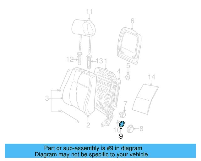 Seat Back Frame 1J4-881-045-HH - View 25