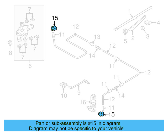 Washer Hose Elbow 3B0-955-665-C - View 12