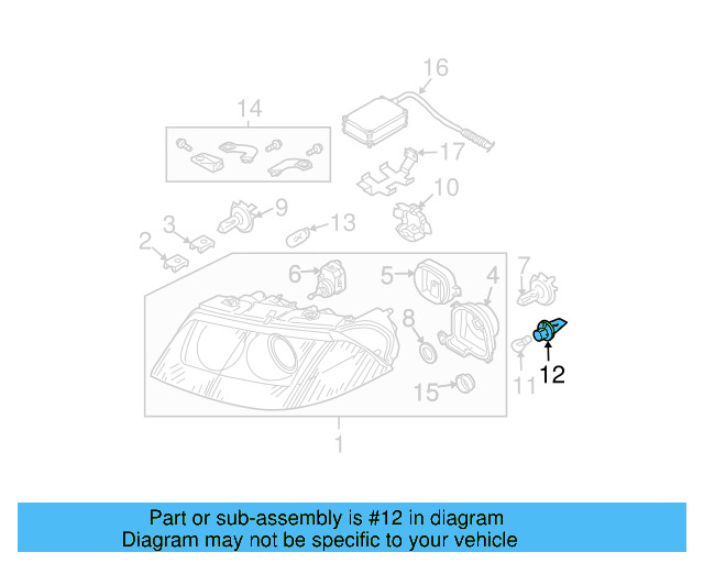Headlight Socket 1J0-953-123-B - View 8