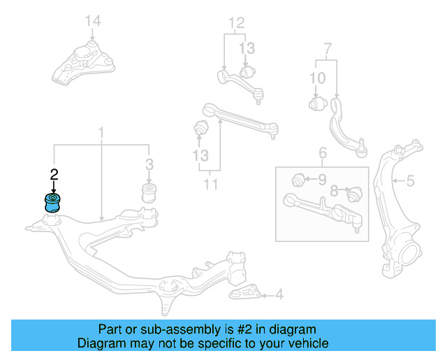 Engine Cradle Front Bushing 8D0-399-415-D - View 10