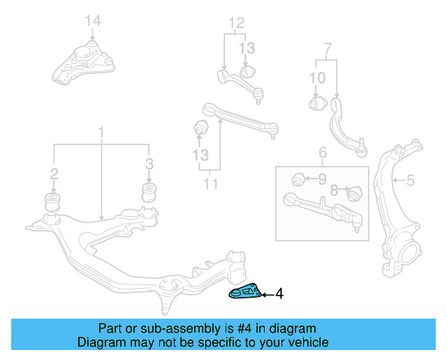 Engine Cradle Support 8D0-399-542-B - View 5