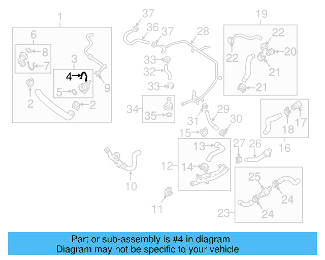 Engine Coolant Pipe 06A-121-065-DP - View 13
