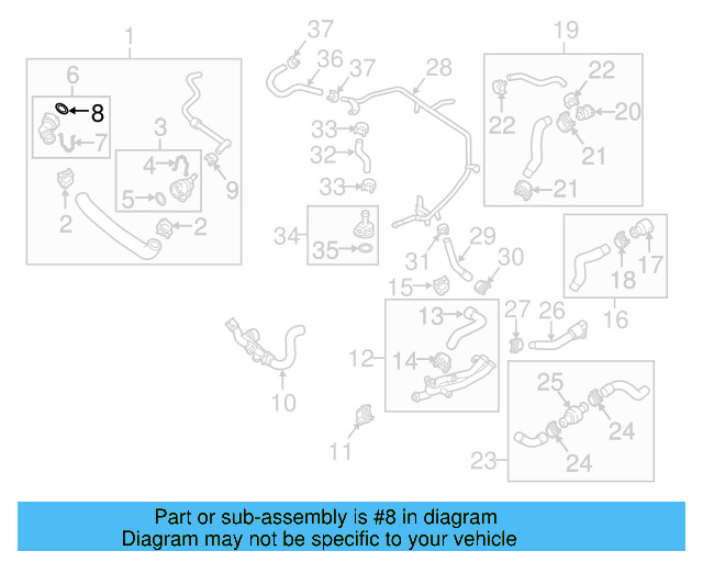 Reservoir Hose Clamp N-906-869-02 - View 19