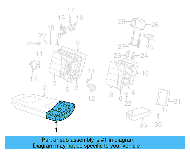 Seat Cushion Pad 3B5-885-319-S - View 8