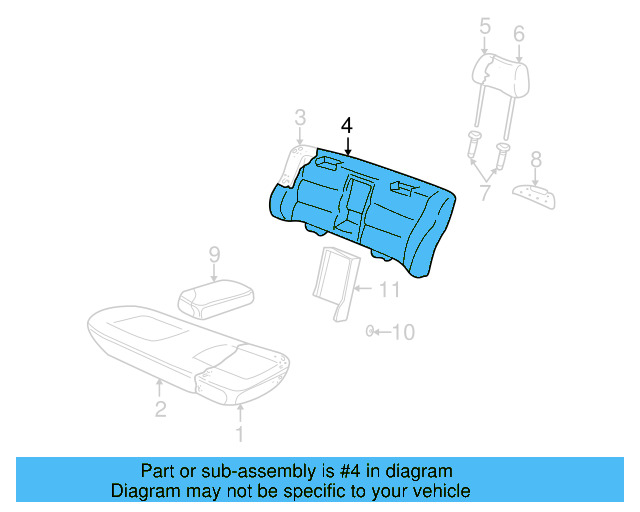 Seat Back Cover 3B0-881-805-LE-PDY - View 11