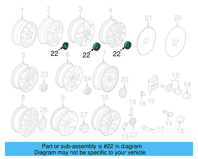 Center Cap 1K0-601-149-J-8Z8 - View 14
