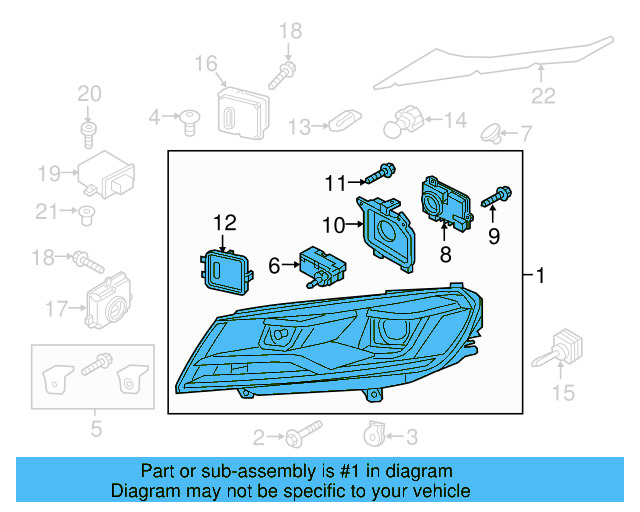 Headlamp Assembly 7P0-941-753 - View 4