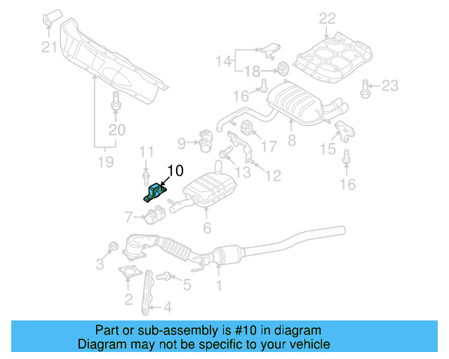 Resonator & Pipe Bracket 1J0-253-144-G - View 4
