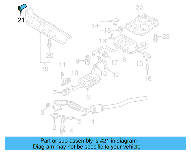 Heat Shield Clip 3C0-711-637 - View 2