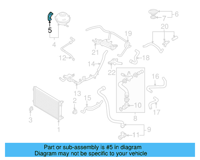 Reservoir Cover 1C0-121-422 - View 2