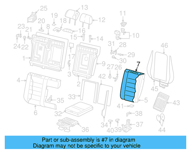 Seat Back Cover 7L6-885-805-AG-NVJ