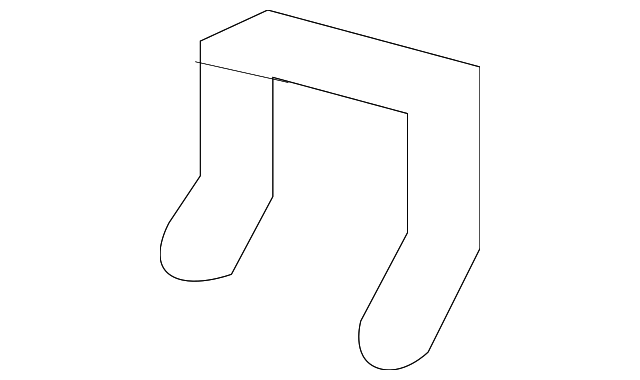 Retaining Bracket 7L6-887-269 - View 2