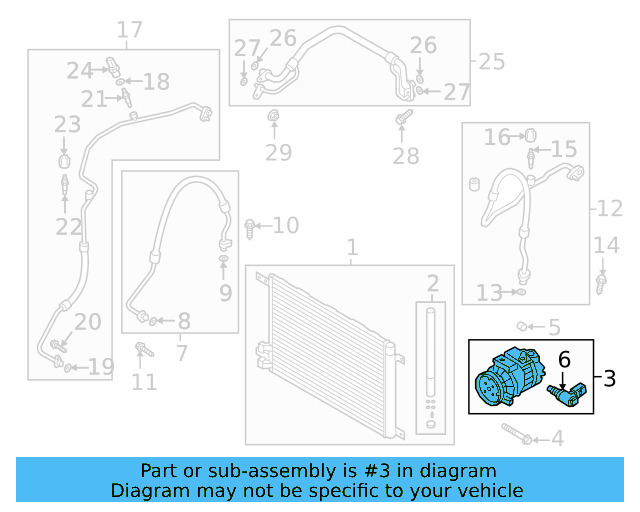 A/C Compressor 3Q0-816-803-D