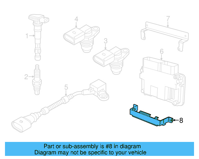 Engine Control Module (ECM) Bracket 5C0-907-500-A - View 6